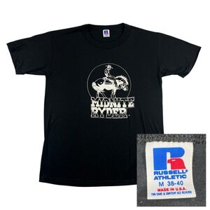 Vintage 80s Midnite Ryder Graphic T Shirt Mens‎ Medium Made in USA Single Stitch
